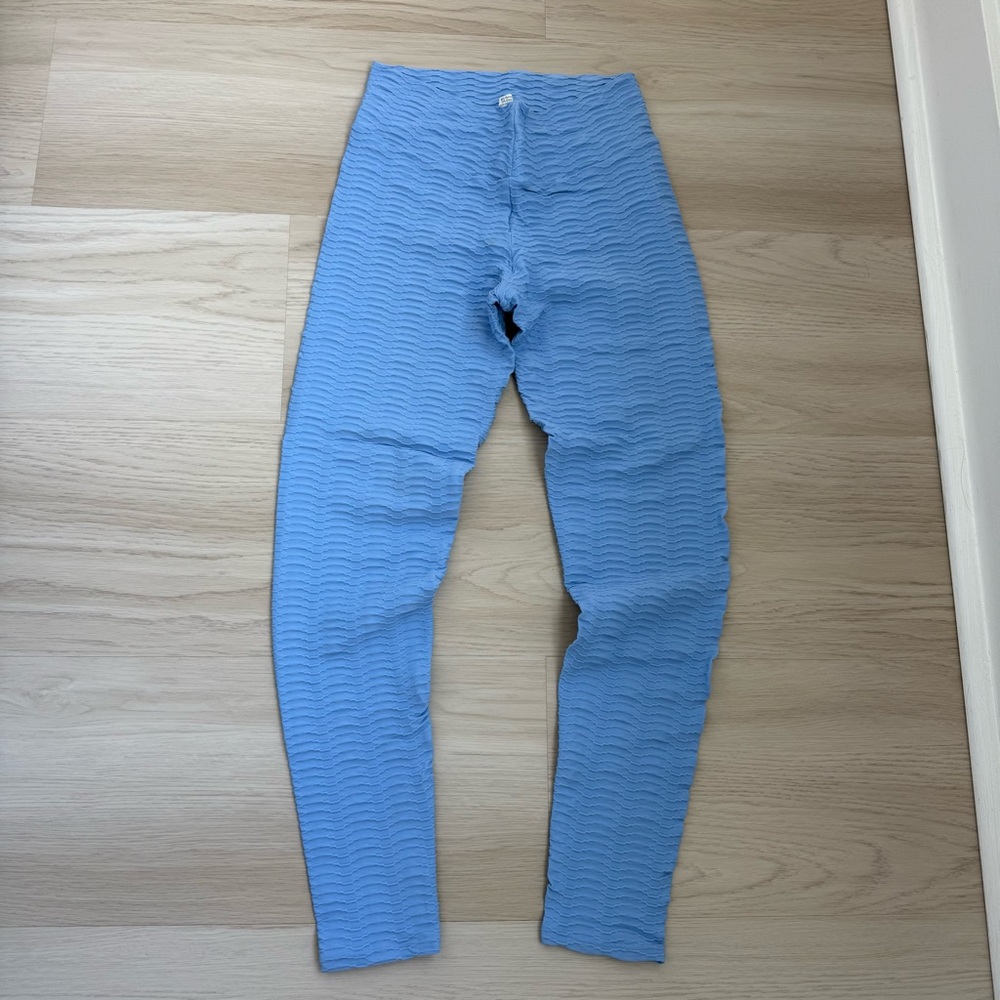 Booty by Brabants Sky Blue Textured Leggings